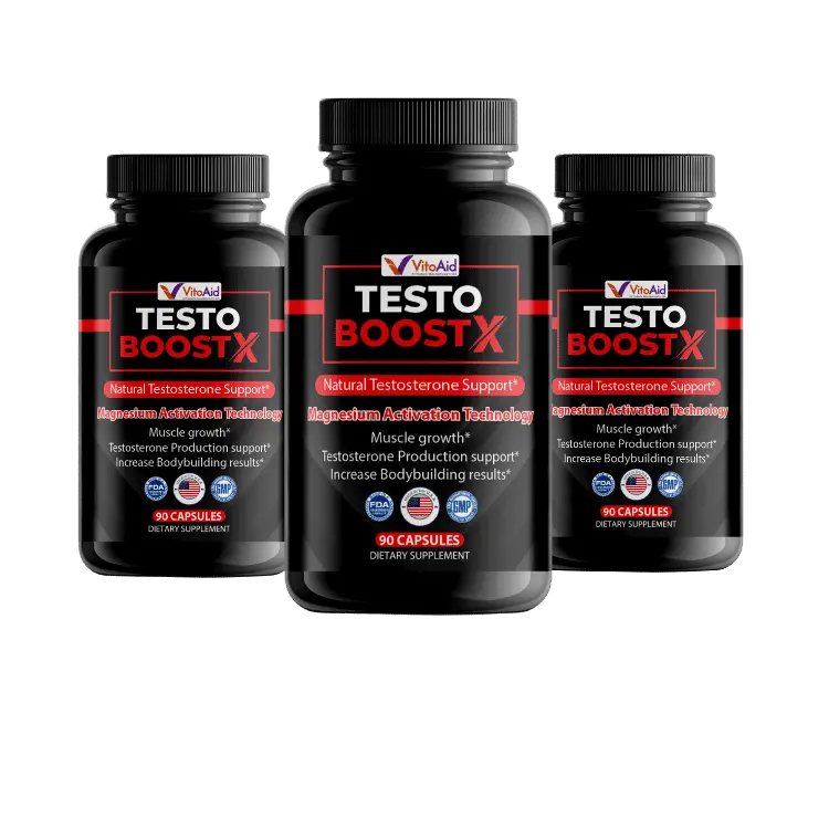 3 bottles · 90-day supply of VitoAid Testo BoostX