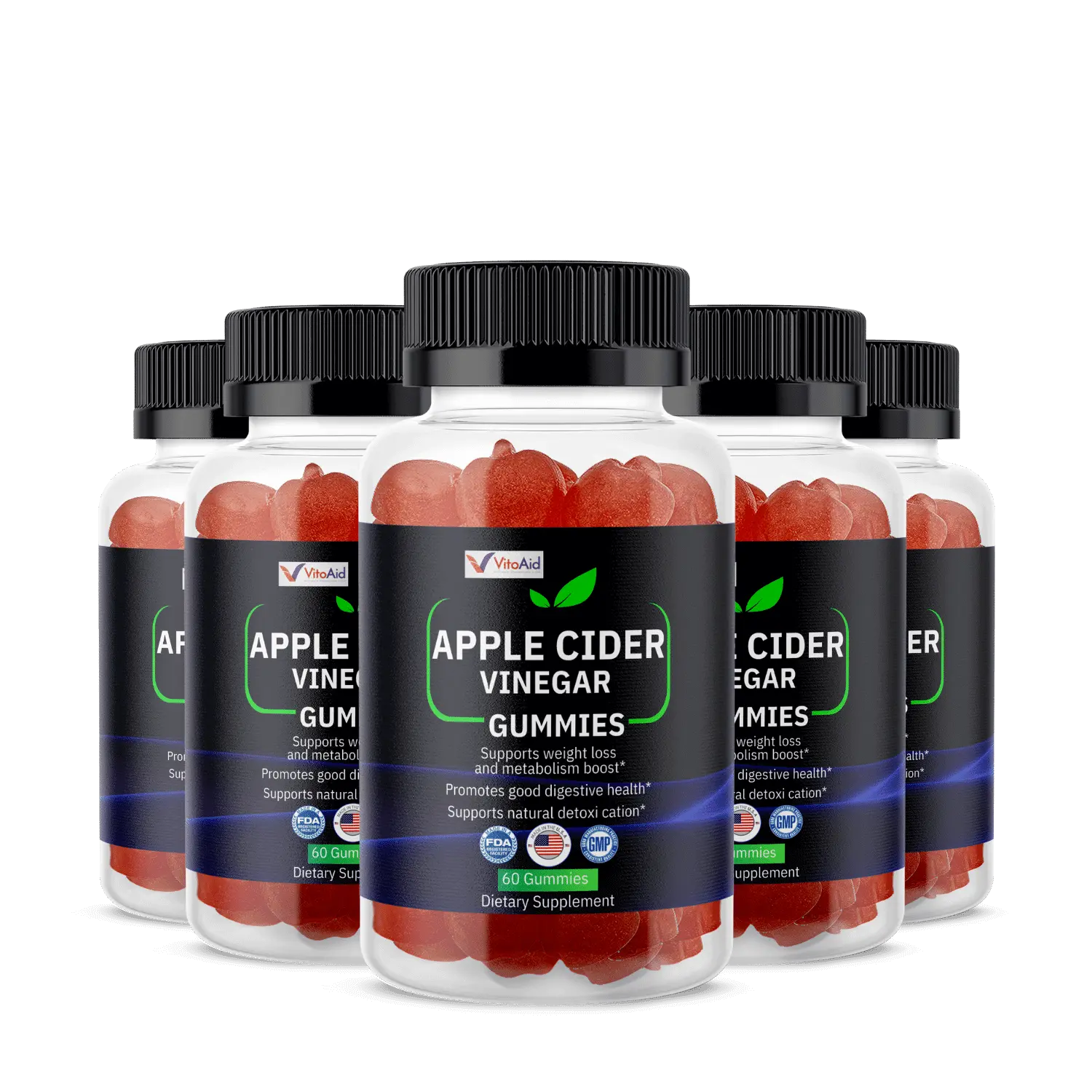 6 bottles · 6-month supply of VitoAid ACV Gummies