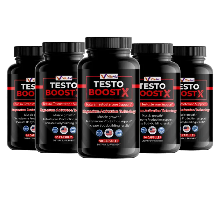 6 bottles · 180-day supply of VitoAid Testo BoostX