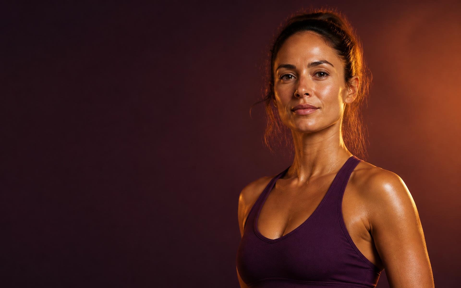 Woman in workout clothing
